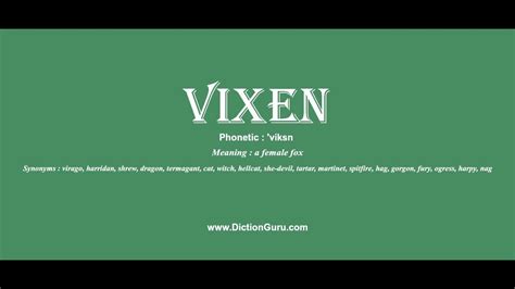 vixen defined|synonym for vixen.